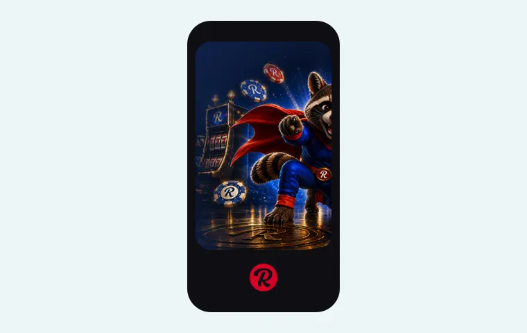 Rooli mobile site on a phone with the welcome package banner